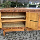 Oak and marquetry row 50s