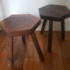 Set of 2 tripod stools
