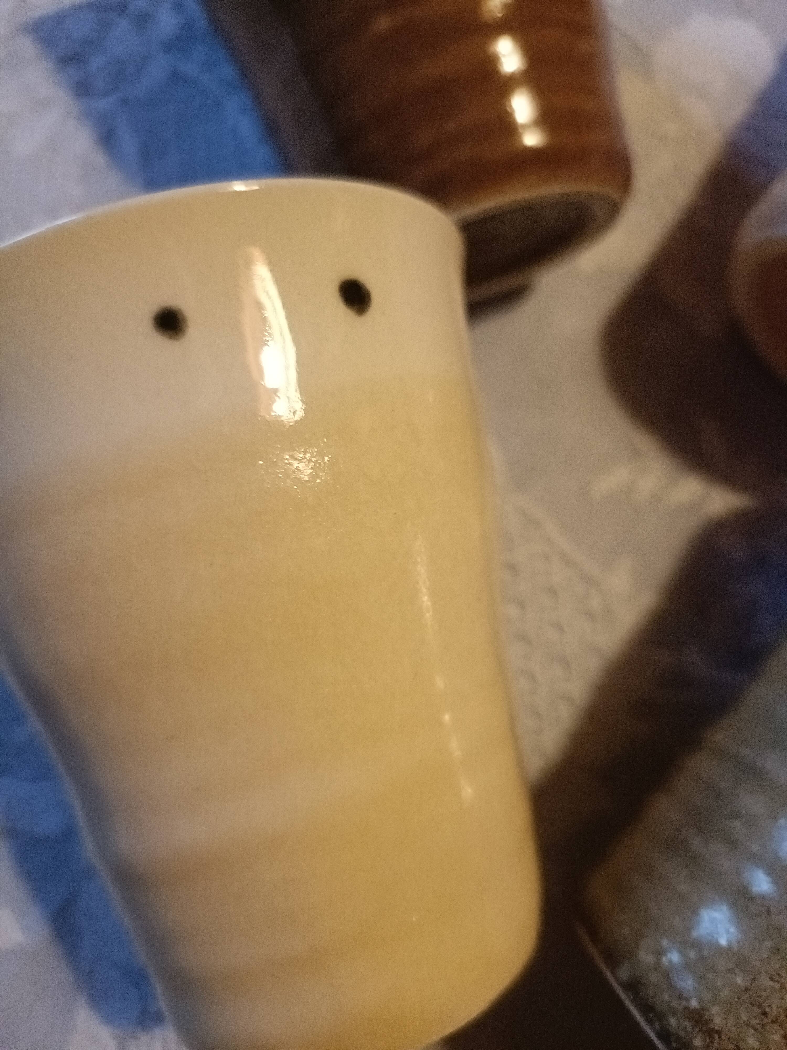 4 Japanese stoneware mugs