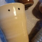 4 Japanese stoneware mugs