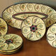 Service with oysters and shellfish in Quimper earthenware