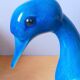 Flower holder G. Cassin zoomorphic 1960 blue ceramic