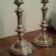 Pair Silver bronze bougeoirs. Loui XIV style. late 19th