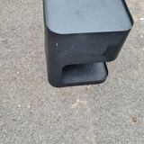 chevet contemporain / petit table métal acier noir Sandoval AMPM