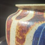 Pyrite Stone Round Vase signed