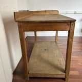 Raw wood workbench