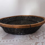 Black wicker fruit basket