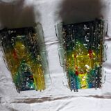 Pair of raak glass appliques, Willem Van Oyen, Chartres model