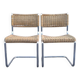 Pair cesca b32 chair design Marcel Breuer