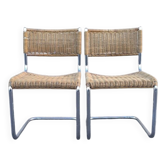 Pair cesca b32 chair design Marcel Breuer