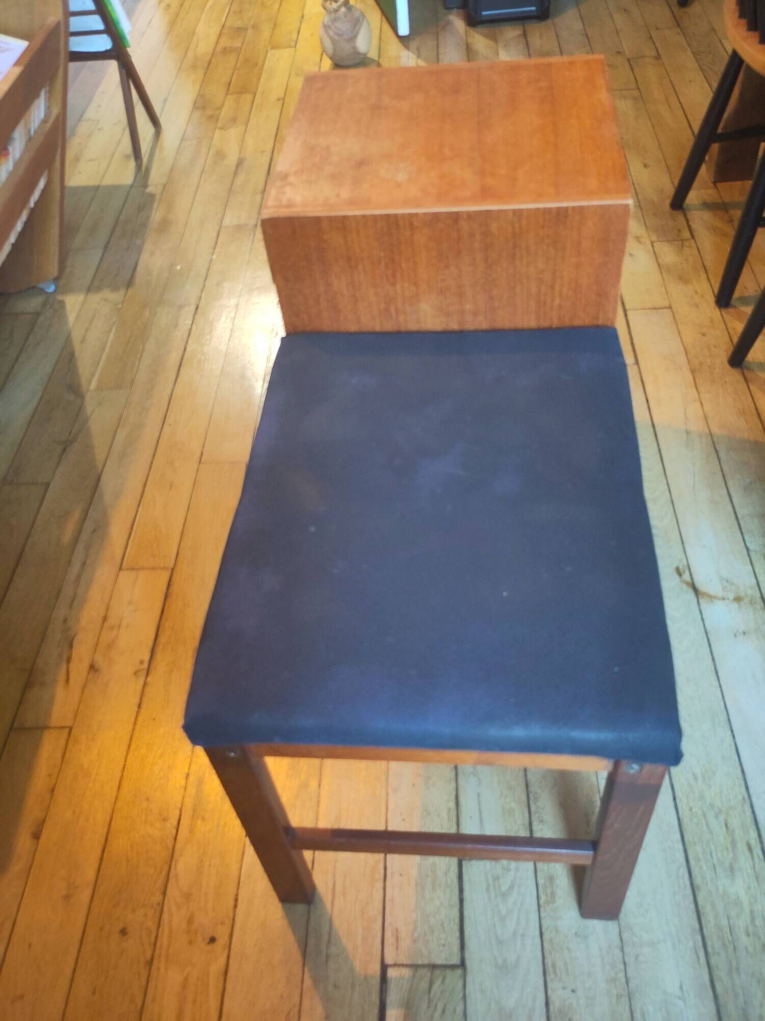 Vintage Scandinavian telephone bench