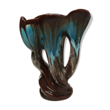 Vase en grés flammé triple cornet