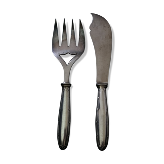 Christofle fish serving cutlery model ribbon