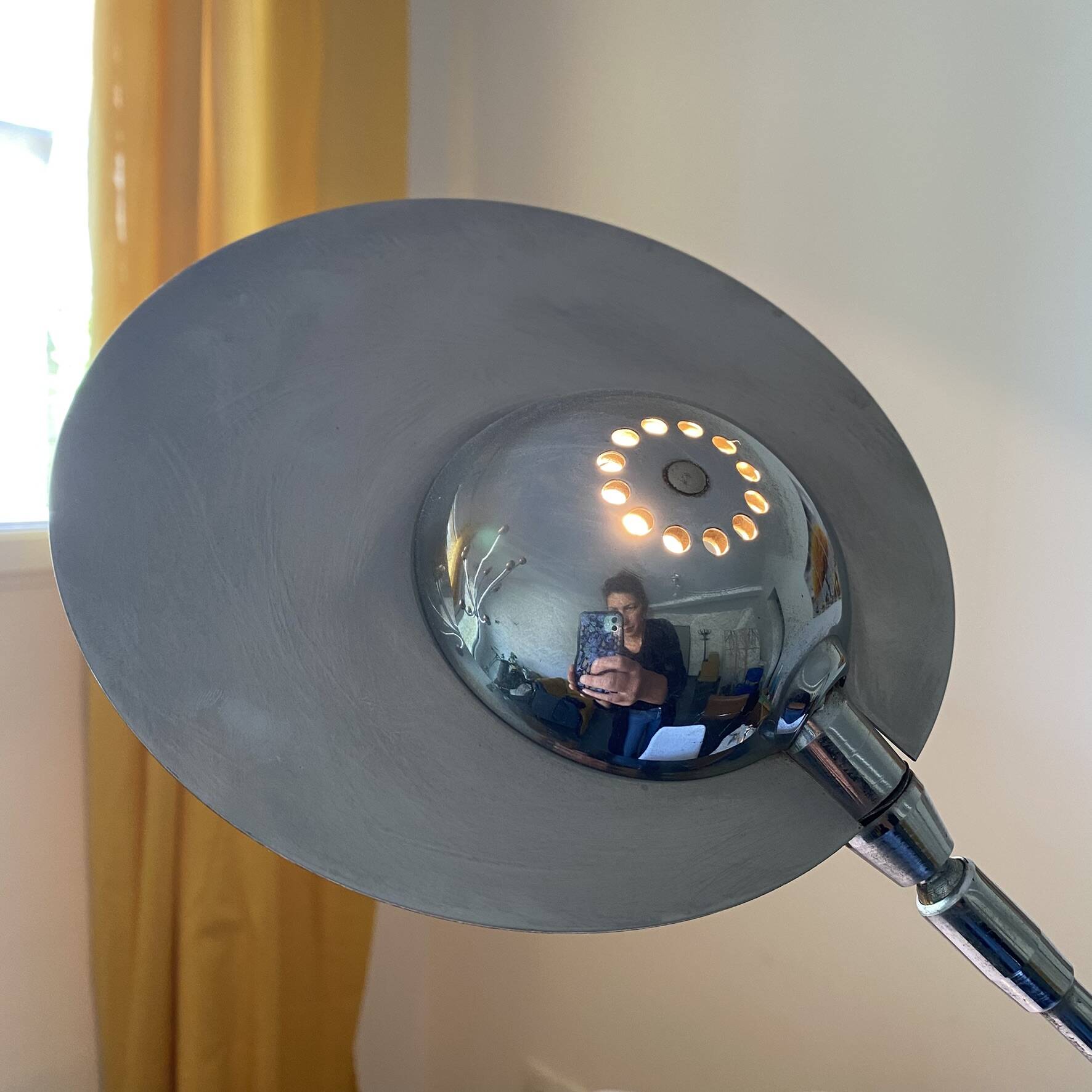 Aluminor chrome balance desk lamp in Space Age style