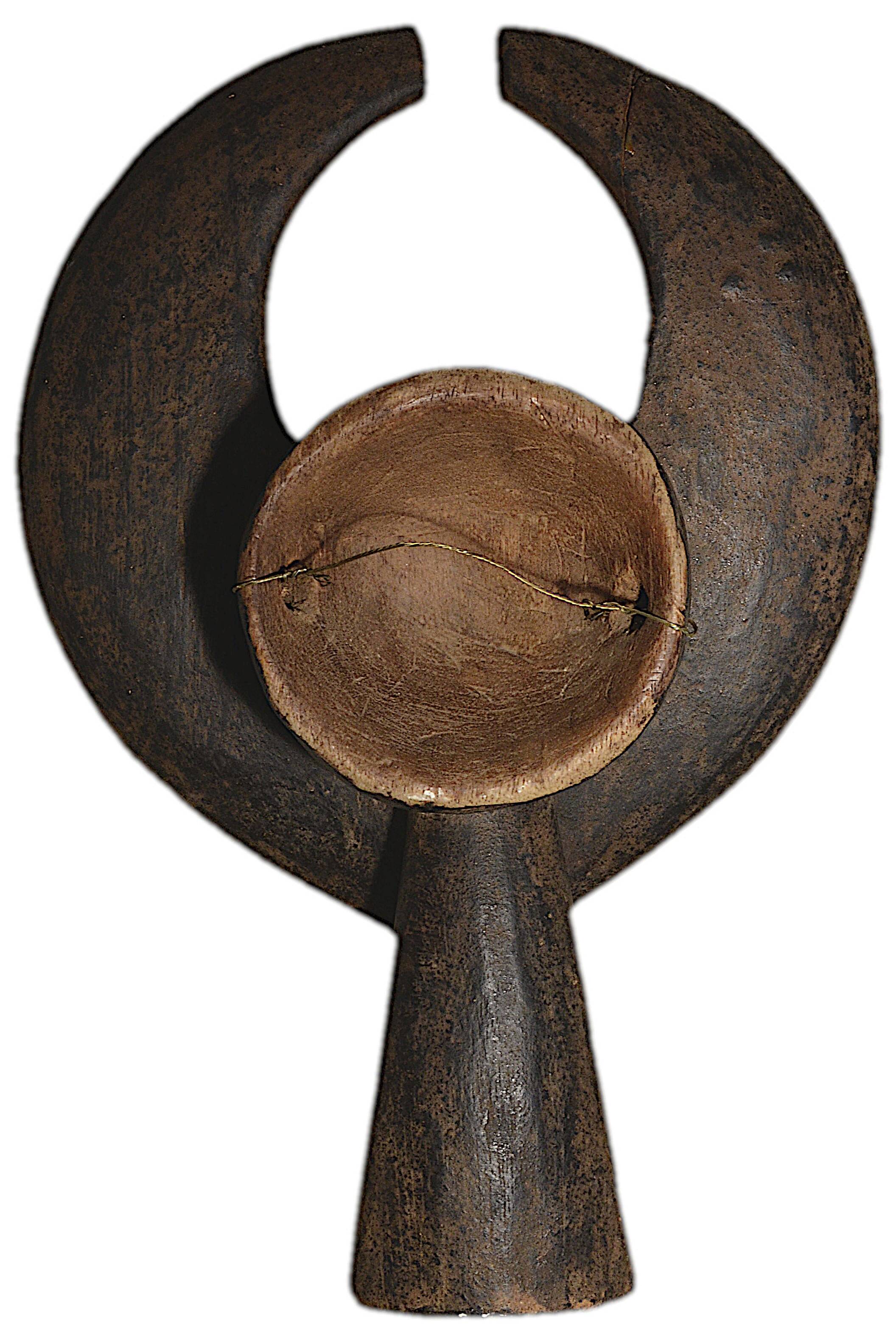 African wooden mask symbolising a buffalo, Nigeria, 28x39cm
