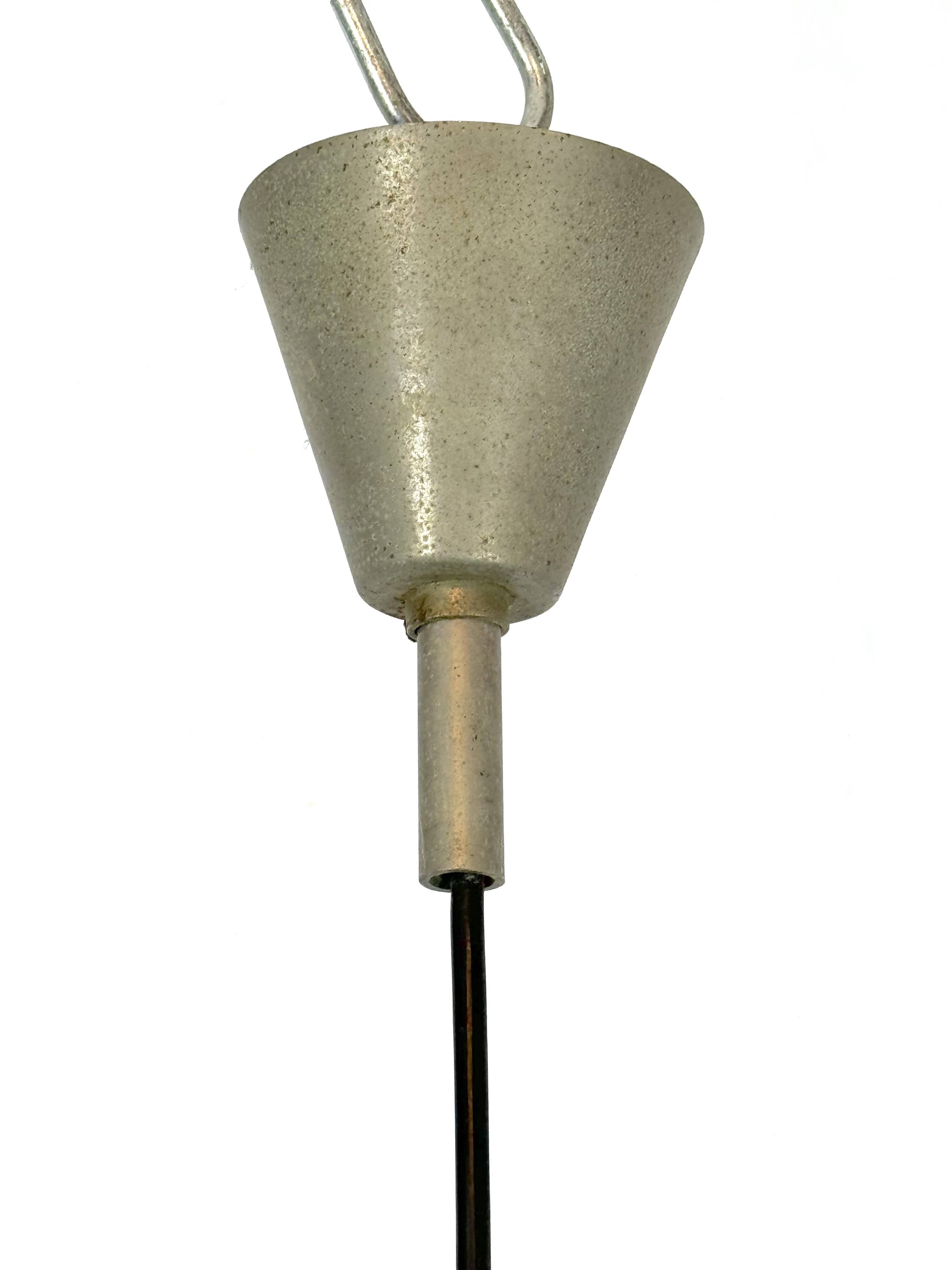 Seguso, Art Deco glass and metal chandelier from 40s