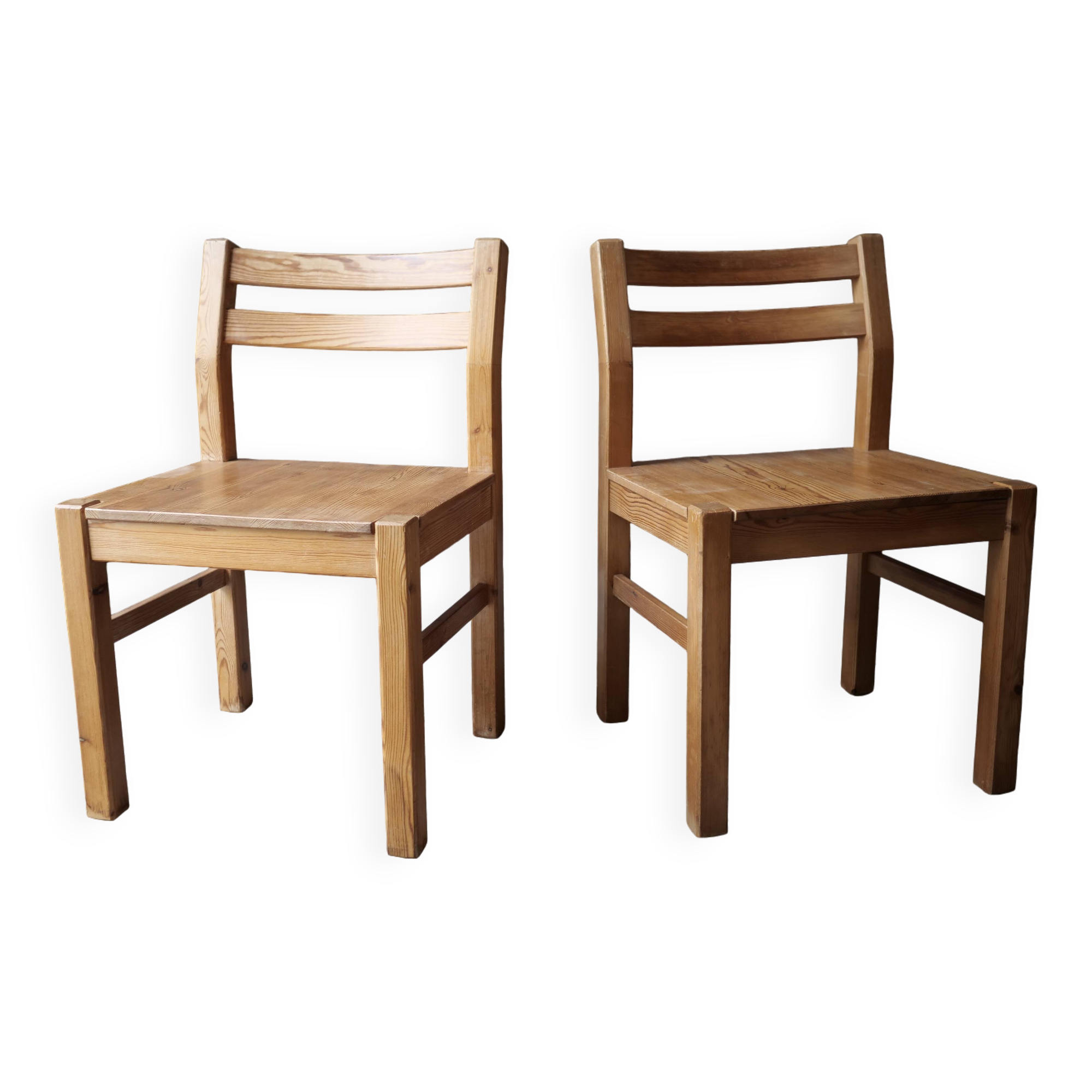 Paire de chaises danoises en pin