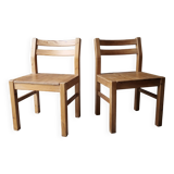 Pair of Danish pine chairs