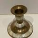 Mother-of-pearl and gilded brass candlestick