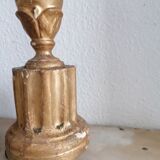 Pair of gold candlesticks with leaf