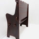 Vintage solid wood church bench from the 20th century.