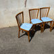 4 blue Baumann bistro chairs