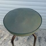 Industrial stool leatherette and steel