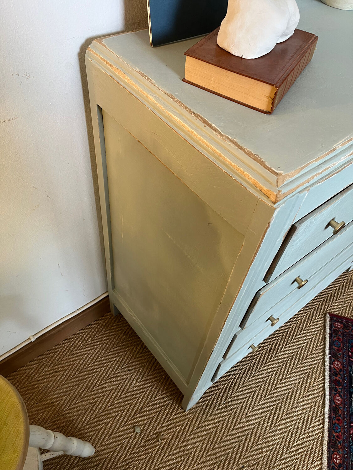 Vintage art deco wood chest of drawers