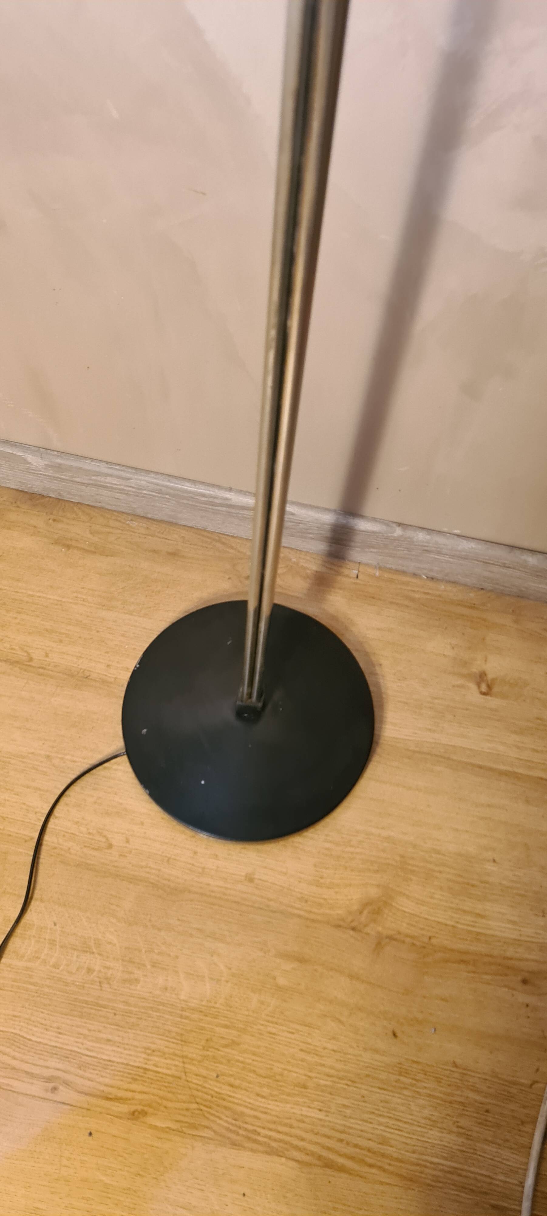 space age chrome floor lamp, 1960/70. h 180x30