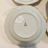 6 assiettes creuses blanche & doré winterling marktleuthen bavaria