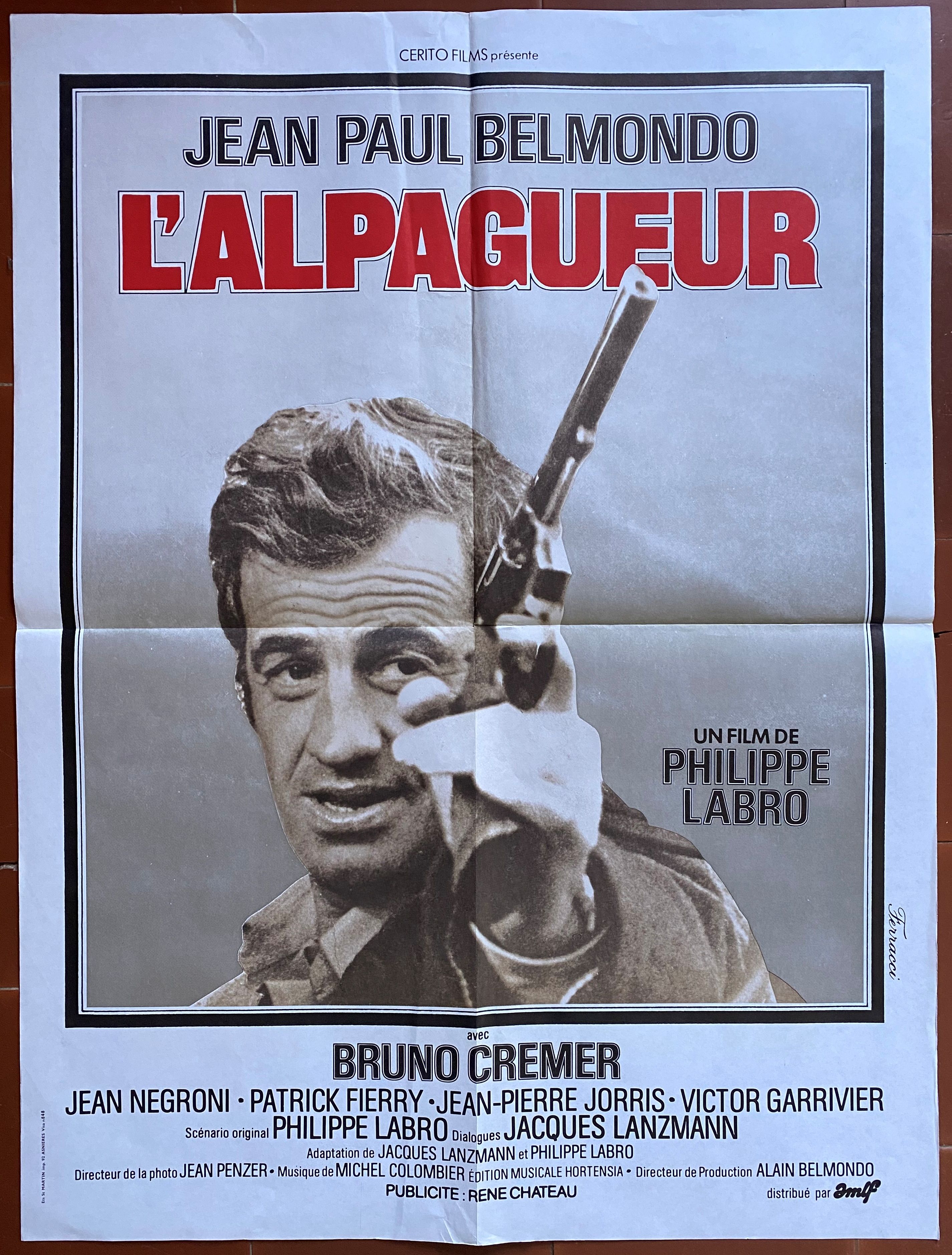 Original cinema poster "L'Alpagueur" Jean-Paul Belmondo 60x80cm 1976