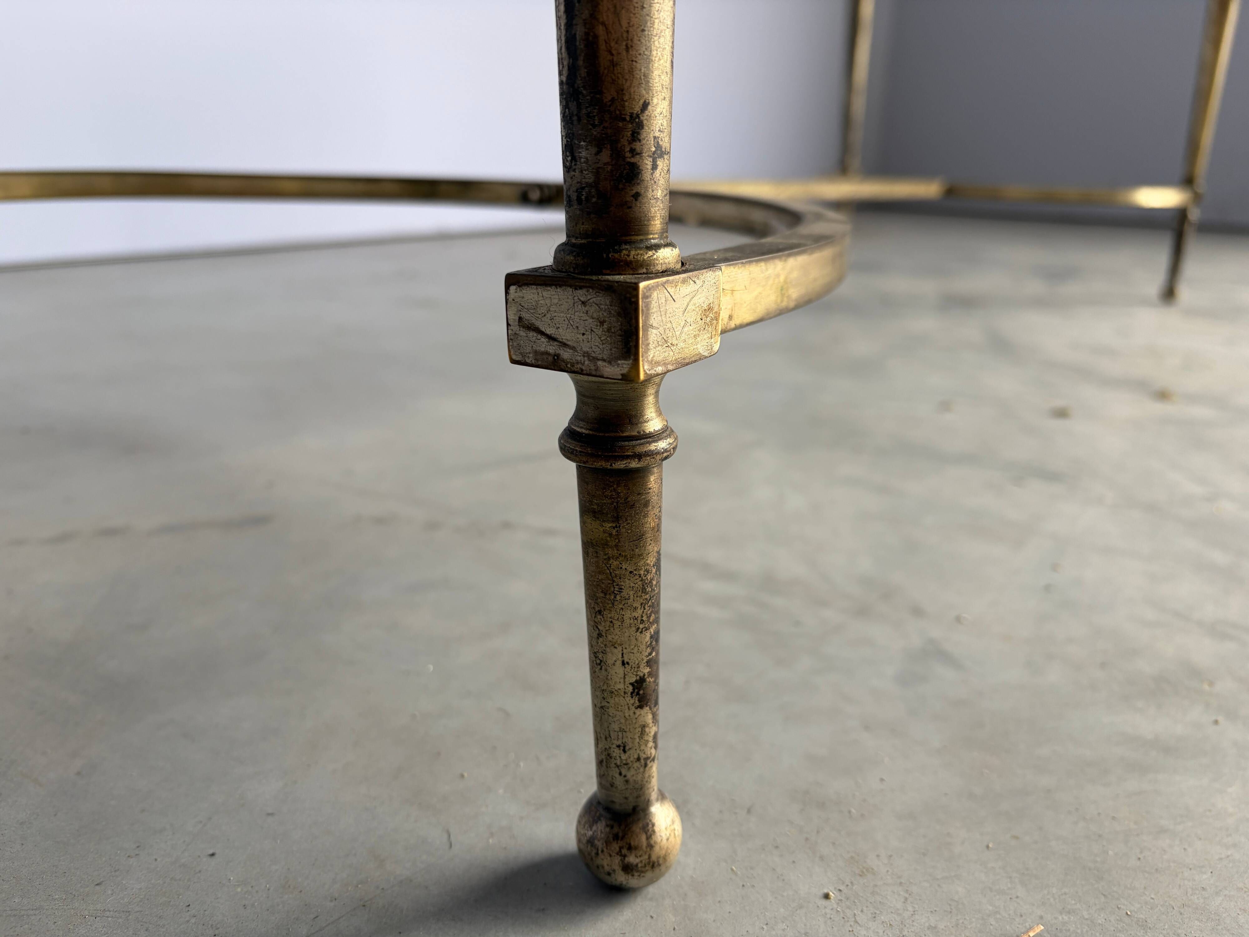 Maison Bagues coffee table in brass, 1960s