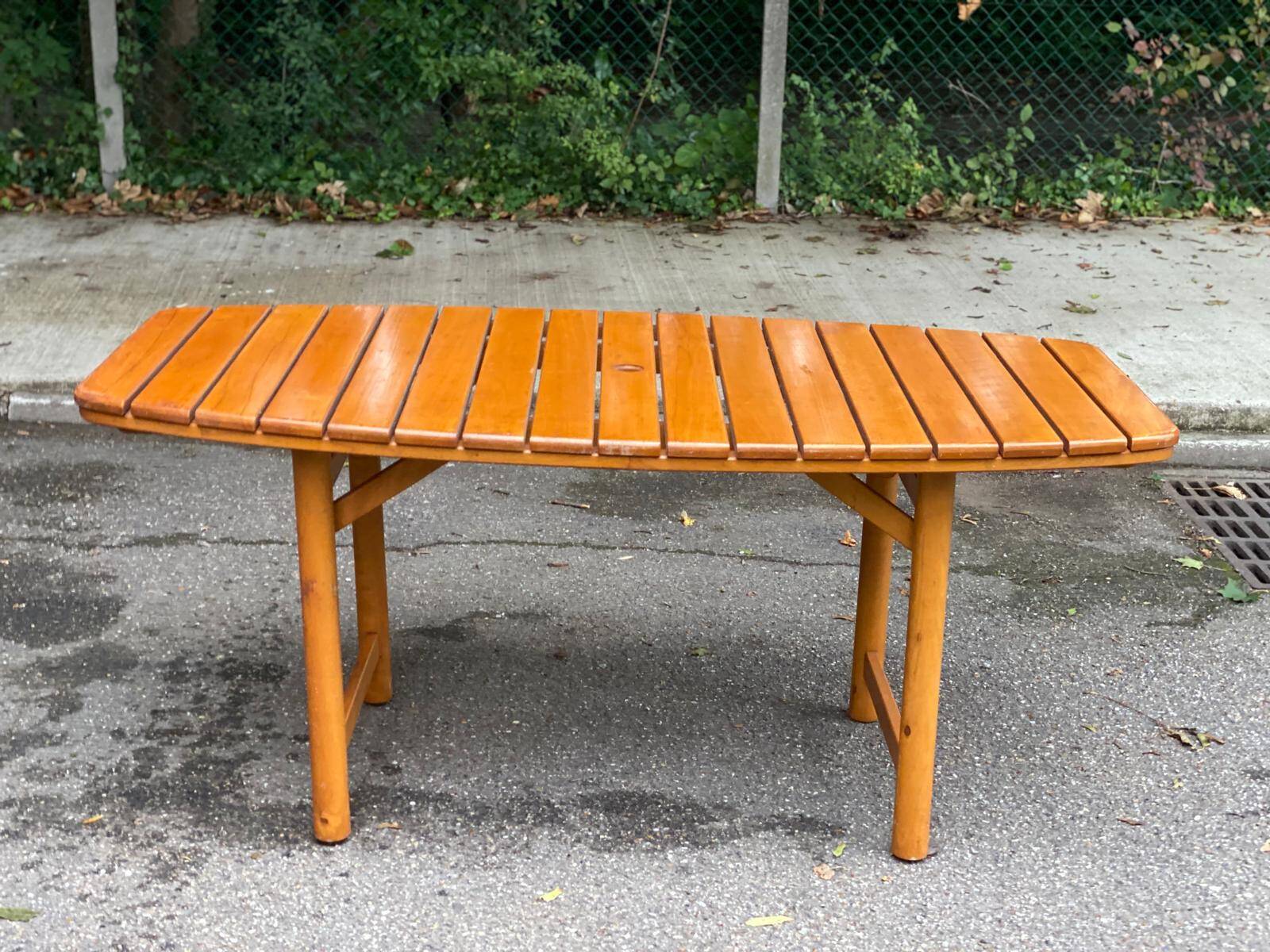 Clairitex 1970 folding garden table in solid wood 160x80cm