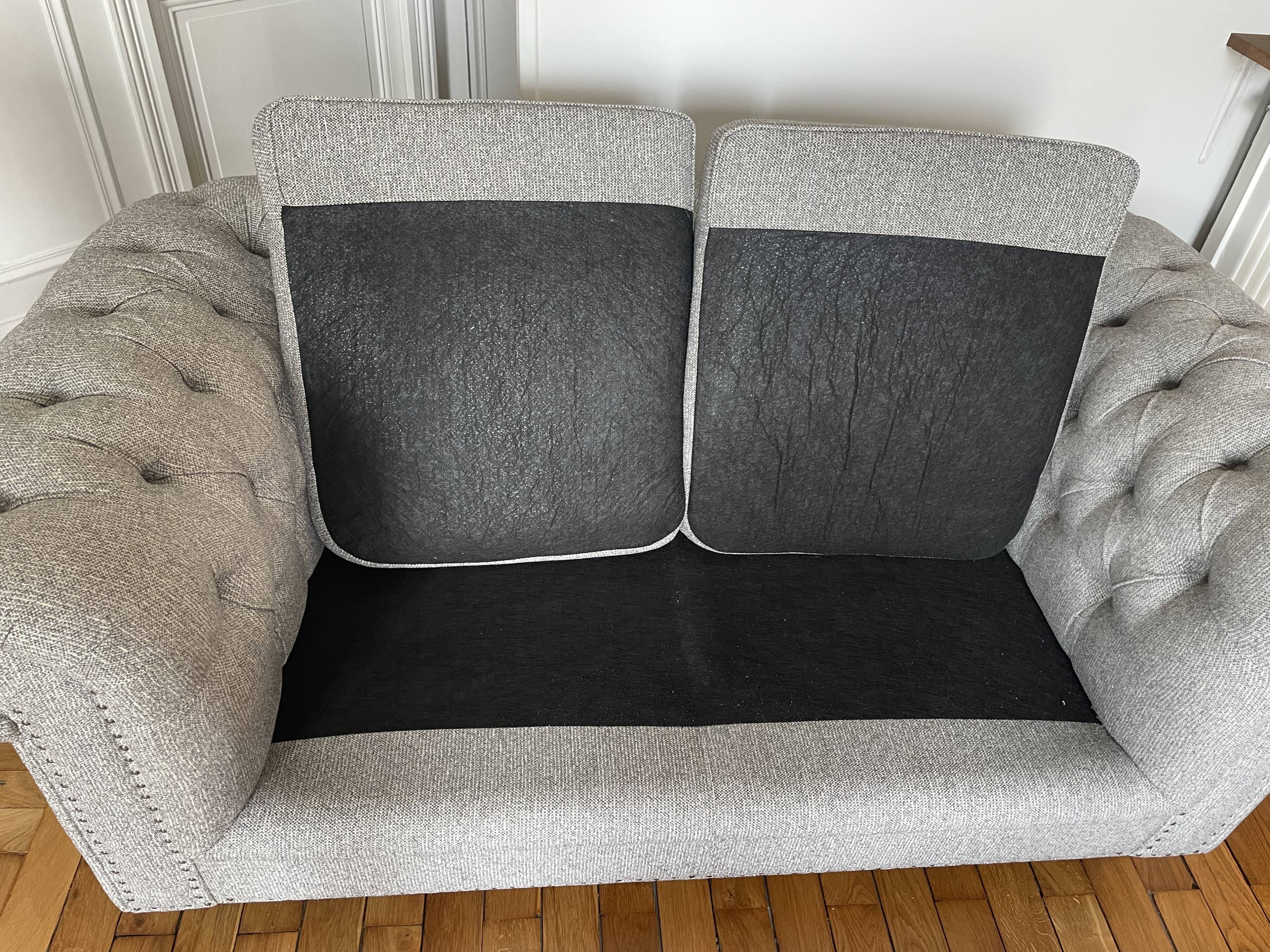 Chesterfield fabric sofa sneak Maison Saulaie - 2 seater
