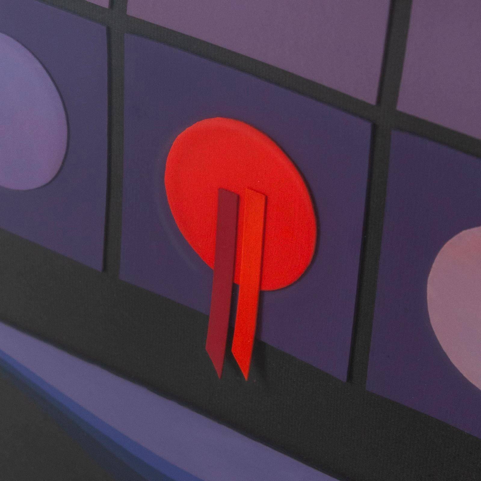 1980s Italian Modern Art Collage Poster created by Angela Trapani