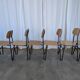 Set of 7 Vintage Industrial School Chairs / STOL Kamnik 1970s Yugoslavia