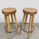 Vintage design wooden barstools 'Swirl'