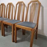 Set of 6 chairs with upholstered seats
