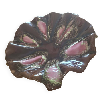 Coupe à fruits en céramique émaillée, barbotine - Vallauris, années 1950/60