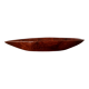 Oblong wooden brutalist bowl