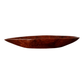 Coupe oblongue en bois brutaliste