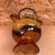 Ancien vase sarreguemines céramique marron moucheté vintage