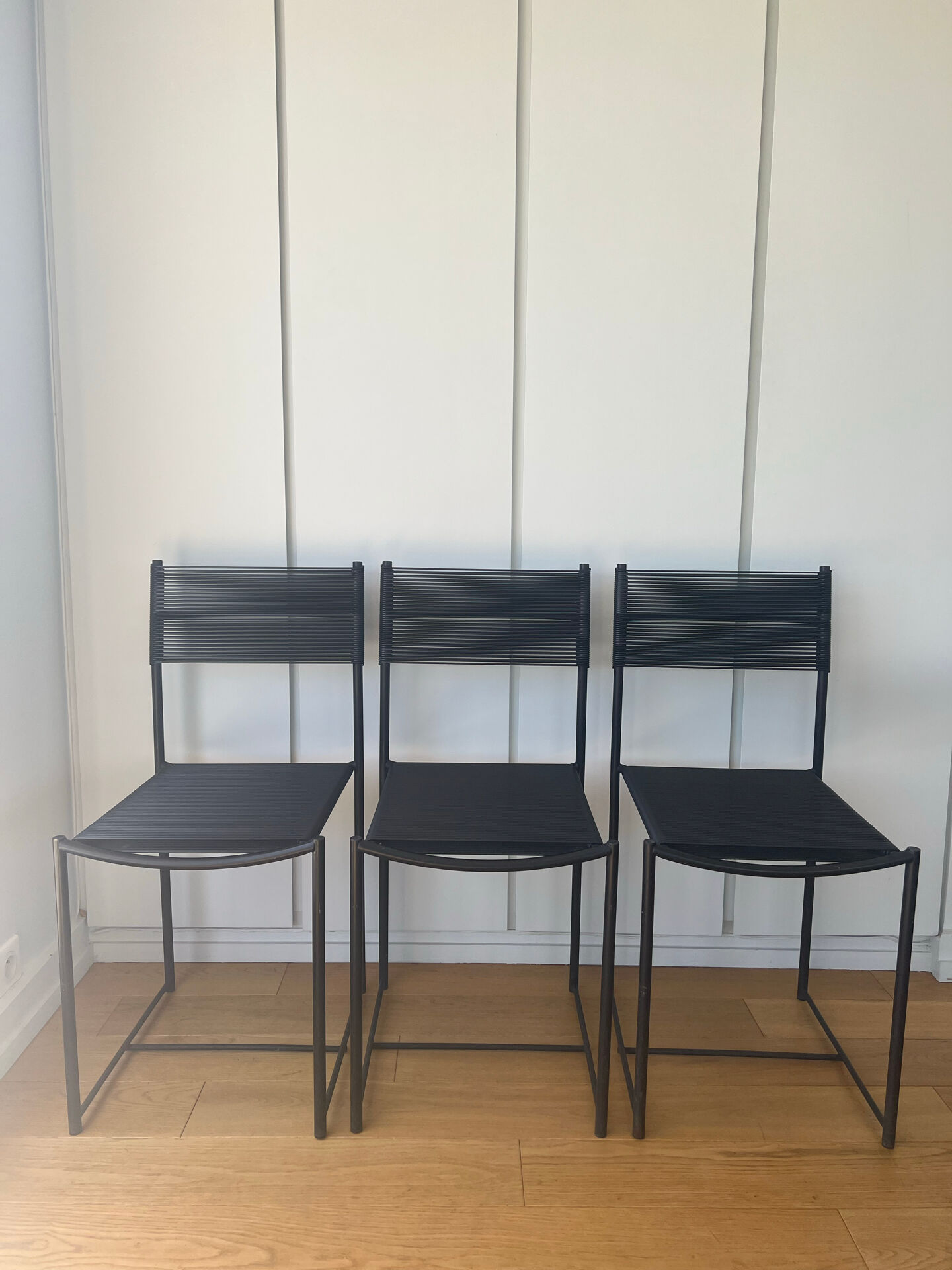 3 Spaghetti chairs by Alias