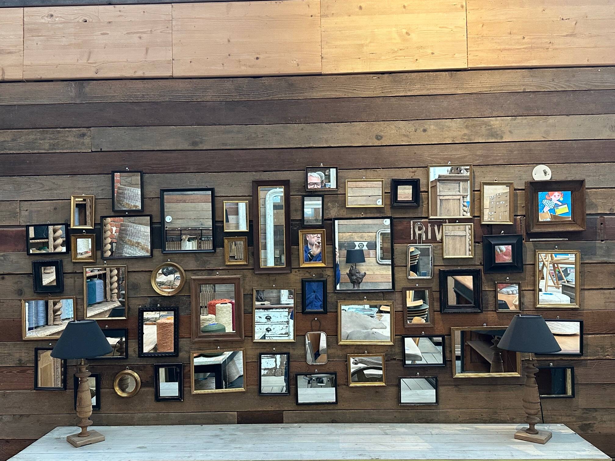 Set of 49 antique mirrors