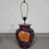 Hand-turned ceramic / glazed vase lamp holders 1970s (most likely French)