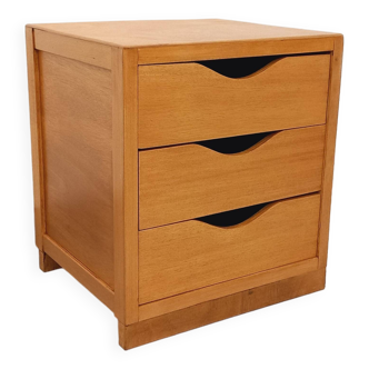 Vintage bedside cabinet or storage unit in solid wood from the 60s