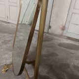 Psyche mirror in vintage gilded bronze