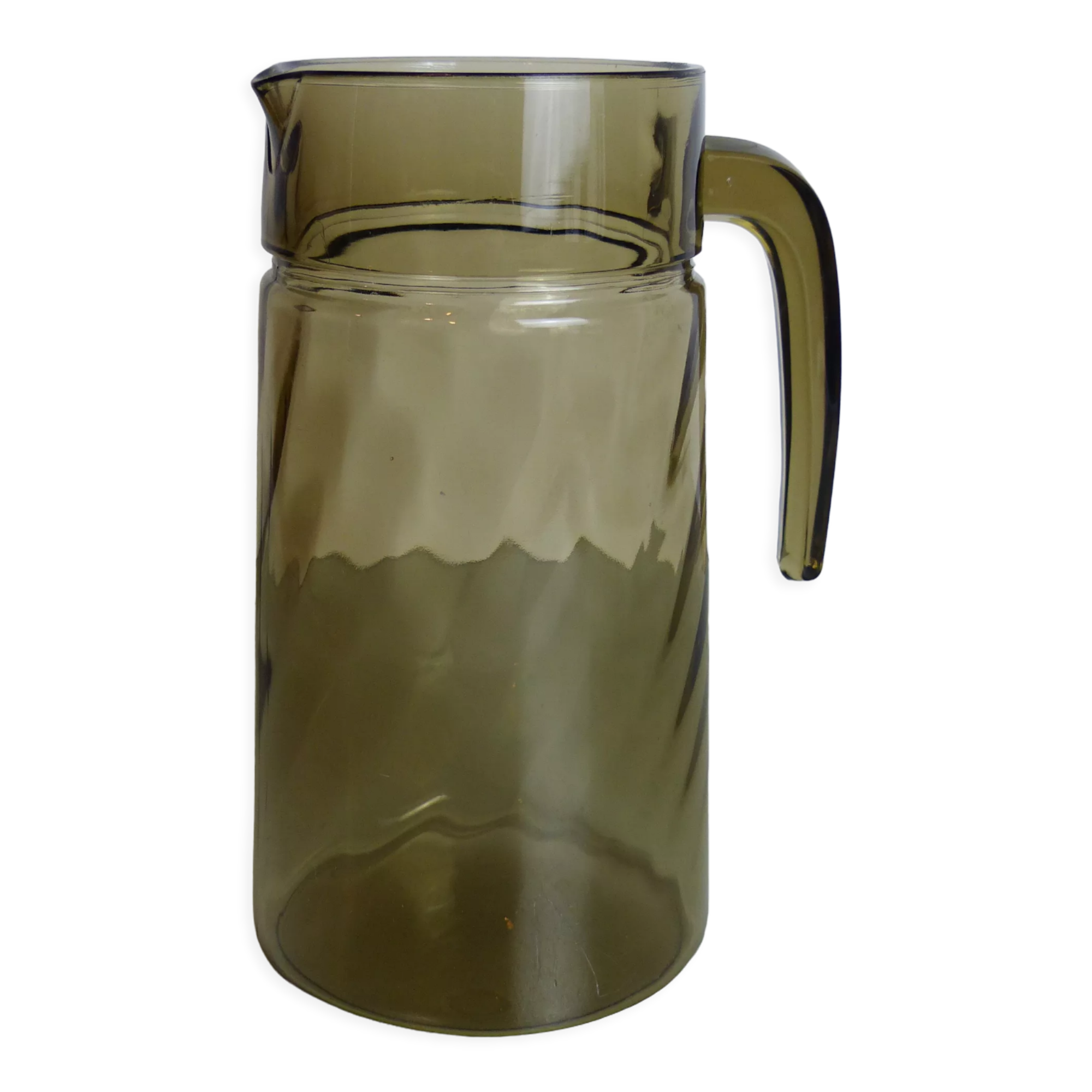 Smoked glass pitcher
