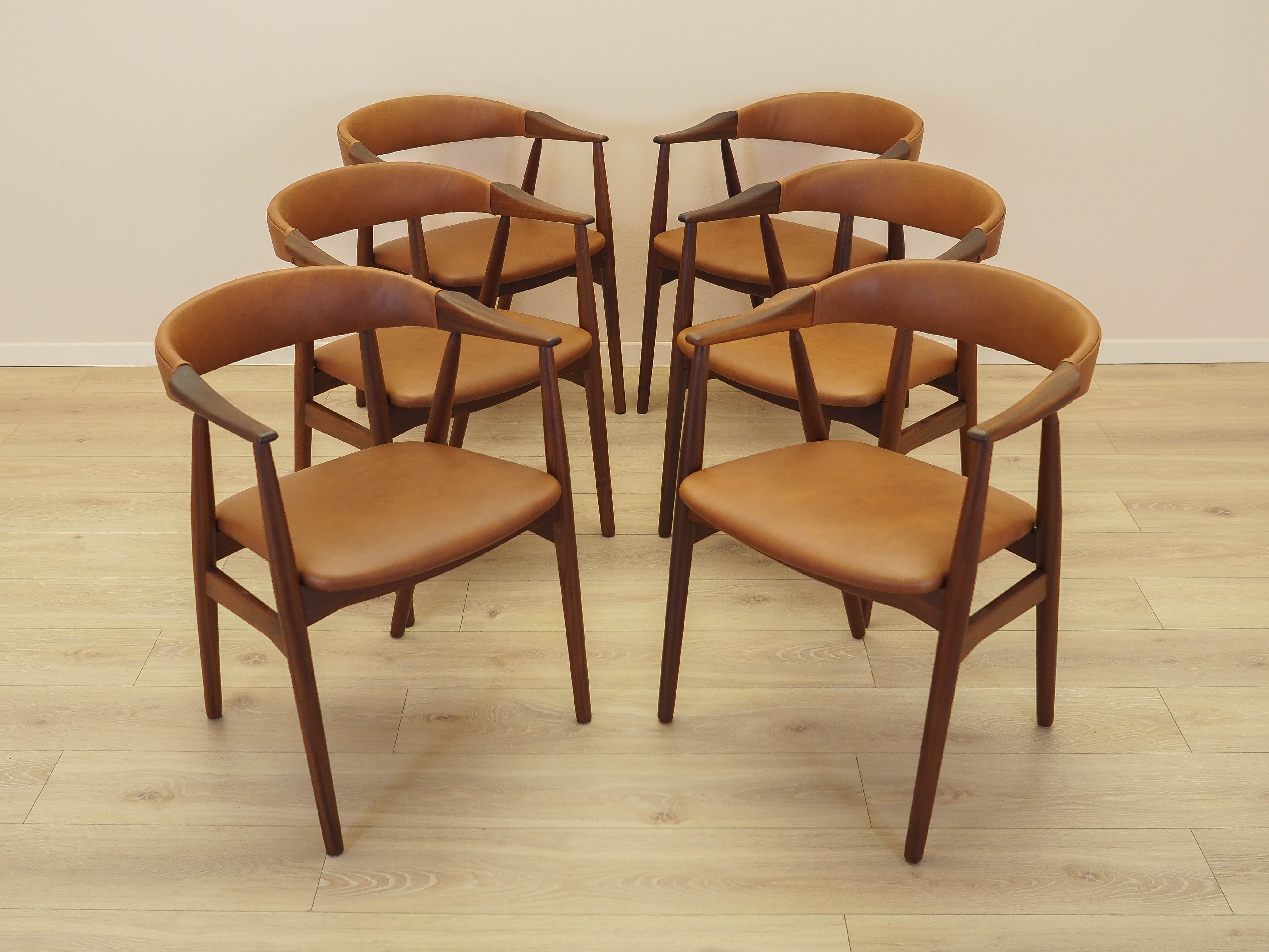 Set of six teak chairs, Danish design, 1970s, made in Denmark