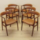 Set of six teak chairs, Danish design, 1970s, made in Denmark